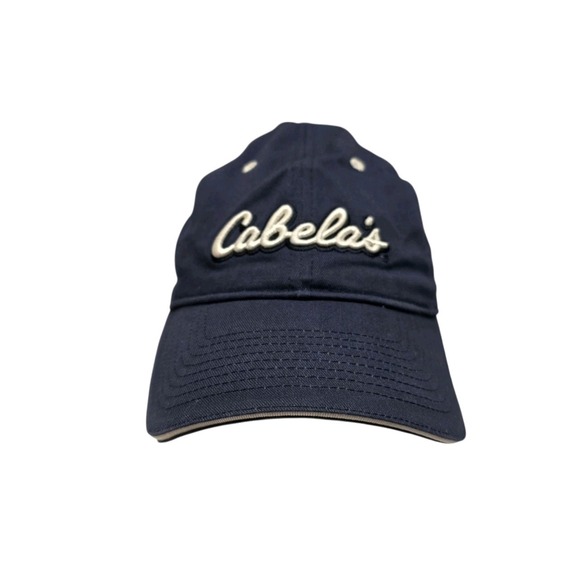 Cabela's Other - Vintage‎ Cabela's Spellout Navy Blue Baseball Cap World's Foremost Outfitter